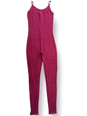 Tank Top Fitted Jumpsuit - Burgundy
